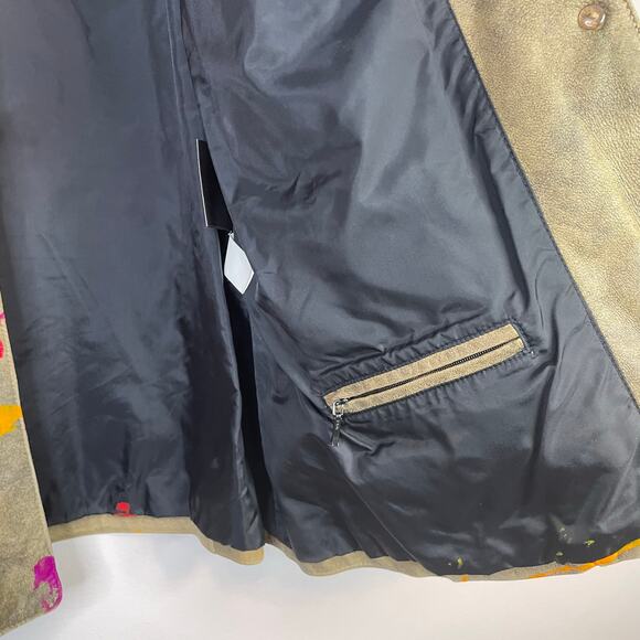 Wilsons Leather DIY Paint Splatter Hand Painted Art to Wear Blazer Jacket L - Picture 7 of 14